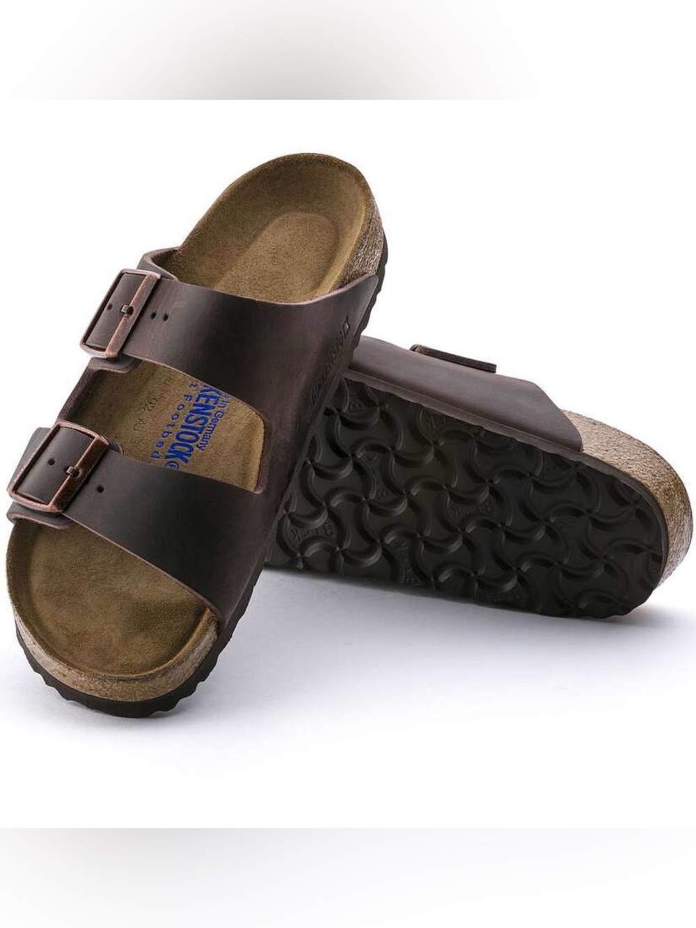 Birkenstock Arizona Soft Footbed Oiled Leather Sandals Size 40